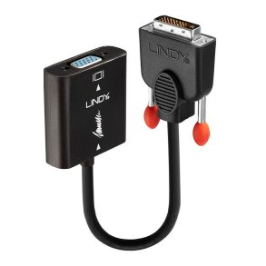 Lindy - DVI-D to VGA Converter - Straight - 0.1 m - DVI-D - VGA (D-Sub) - Male - Female