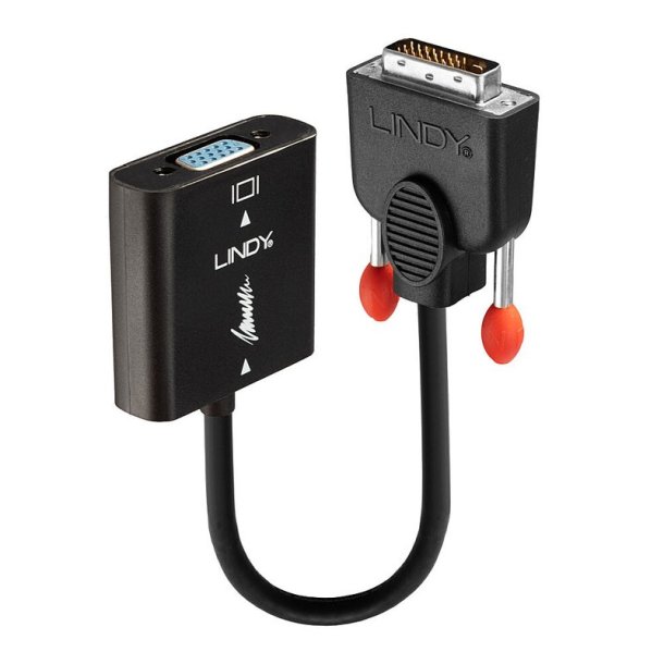 Lindy - DVI-D to VGA Converter - Straight - 0.1 m - DVI-D - VGA (D-Sub) - Male - Female
