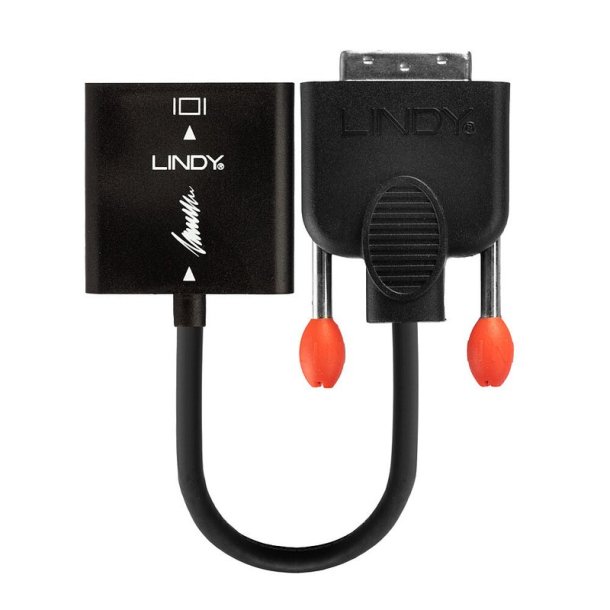 Lindy - DVI-D to VGA Converter - Straight - 0.1 m - DVI-D - VGA (D-Sub) - Male - Female