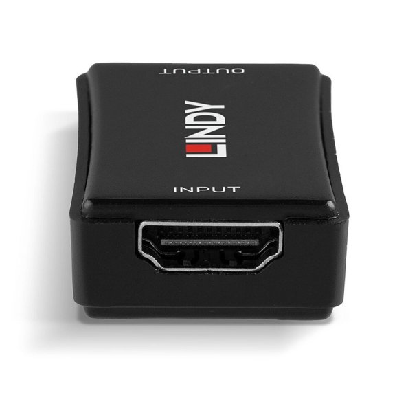 Lindy - 50m HDMI 4K60 Repeater - 20 m - 1080p - 17.82 Gbit/s - Metal - Black - 1