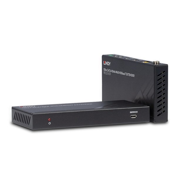 Lindy - 150m Cat.6 HDMI 4K60, IR and RS-232 HDBaseT Extender - AV transmitter &amp; receiver - 3840 x 2160 pixels - Cat6 - 1