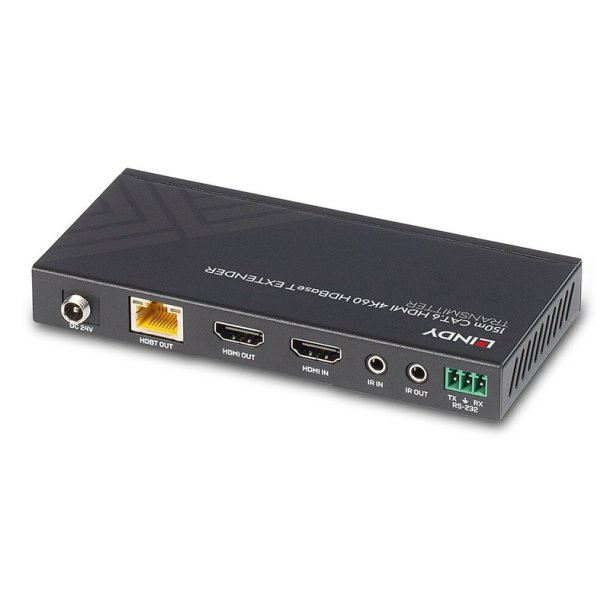 Lindy - 150m Cat.6 HDMI 4K60, IR and RS-232 HDBaseT Extender - AV transmitter &amp; receiver - 3840 x 2160 pixels - Cat6 - 1