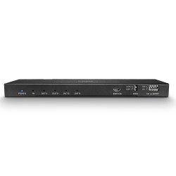 Lindy - 4 Port HDMI 18G Splitter with Audio and Downscaling - HDMI - 4x HDMI - 2.0 - 5 - 2 - Black