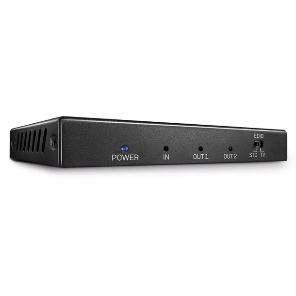 Lindy - 2 Port HDMI 2.0 18G Splitter - HDMI - 2x HDMI - 2.0 - 1 - Black - Metal