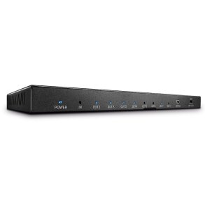 Lindy - 8 Port HDMI 2.0 18G Splitter - HDMI - 8x HDMI - 9 - Black - Metal - 3840 x 2160 pixels