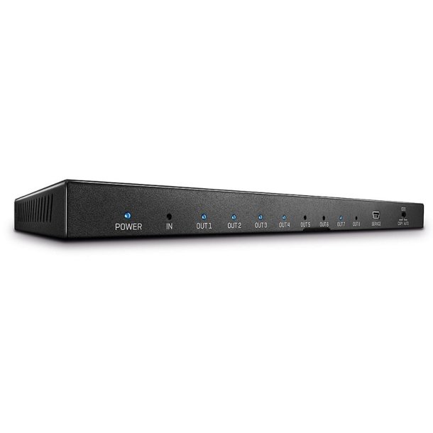 Lindy - 8 Port HDMI 2.0 18G Splitter - HDMI - 8x HDMI - 9 - Black - Metal - 3840 x 2160 pixels
