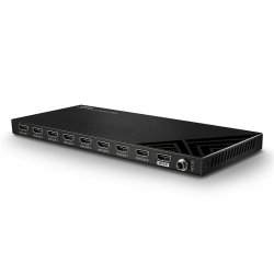 Lindy - 8 Port HDMI 2.0 18G Splitter - HDMI - 8x HDMI - 9 - Black - Metal - 3840 x 2160 pixels