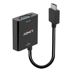 Lindy - HDMI to VGA Converter - Straight - 0.1 m - HDMI Type A (Standard) - VGA (D-Sub) - Male - Female