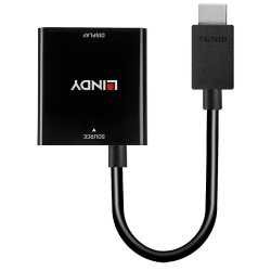Lindy - HDMI to VGA Converter - Straight - 0.1 m - HDMI Type A (Standard) - VGA (D-Sub) - Male - Female