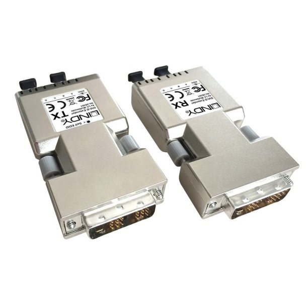 Lindy - 500m Fibre Optic DVI-D Single Link Extender - AV transmitter &amp; receiver - 1920 x 1200 pixels - Fiber - 500 m - M