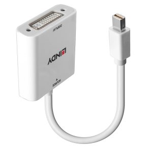 Lindy - Mini DisplayPort to DVI Converter - Straight - 0.18 m - Mini DisplayPort - DVI-I - Male - Female