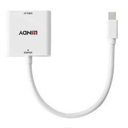 Lindy - Mini DisplayPort to DVI Converter - Straight - 0.18 m - Mini DisplayPort - DVI-I - Male - Female