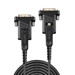 Lindy - 20m Fibre Optic Hybrid Micro-HDMI 18G Cable with Detachable HDMI and DVI Connectors - 20 m - HDMI Type D (Micro)