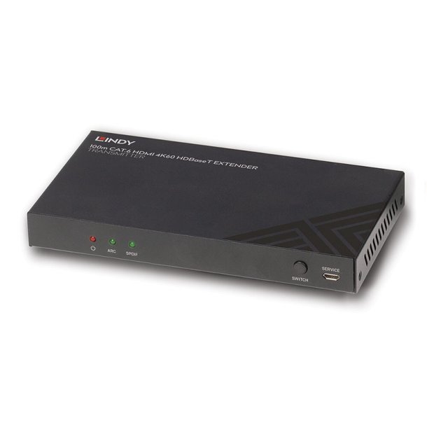 Lindy - 100m Cat.6 HDMI 4K60, Audio, IR and RS-232 HDBaseT Transmitter - AV transmitter - 3840 x 2160 pixels - Cat6 - 10