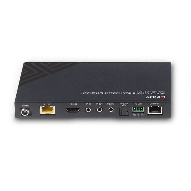 Lindy - 100m Cat.6 HDMI 4K60, Audio, IR and RS-232 HDBaseT Transmitter - AV transmitter - 3840 x 2160 pixels - Cat6 - 10