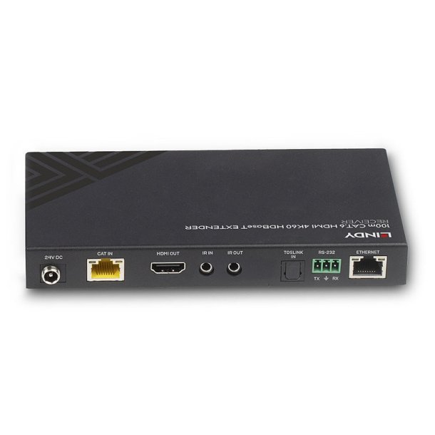 Lindy - 100m Cat.6 HDMI 4K60, Audio, IR and RS-232 HDBaseT Receiver - AV receiver - 3840 x 2160 pixels - Cat6 - 100 m - 