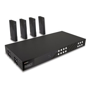 Lindy - 150m Cat.6 4x4 HDMI 4K60 HDBaseT Matrix Extender - AV transmitter & receiver - 3840 x 2160 pixels - Cat6 - 150 m