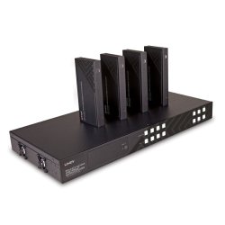 Lindy - 150m Cat.6 4x4 HDMI 4K60 HDBaseT Matrix Extender - AV transmitter &amp; receiver - 3840 x 2160 pixels - Cat6 - 150 m