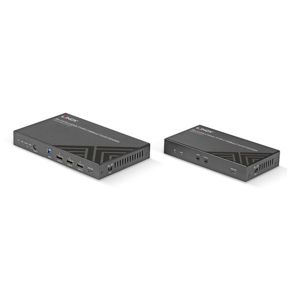 Lindy - 70m Cat.6A HDMI 4K60 &amp; Type C HDBaseT 3.0 KVM Extender - AV transmitter &amp; receiver - 3840 x 2160 pixels - Cat6a 
