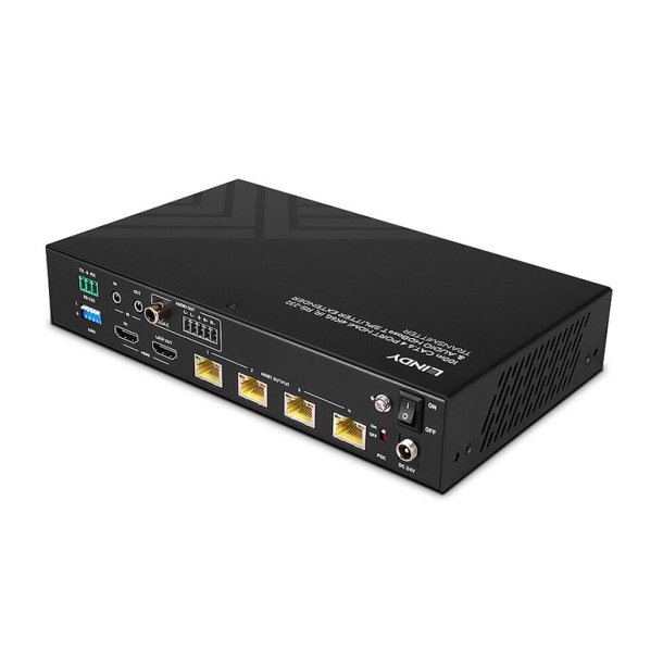 Lindy - 100m Cat.6 4 Port HDMI 4K60 HDBT Splitter Extender - HDMI - 2.0 - 4 - 2 - 8 - 3.5 mm