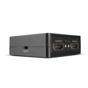 Lindy - 2 Port HDMI 18G Splitter, Compact - HDMI - 2x HDMI - 2.0 - 3 - Black - Metal