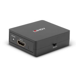Lindy - 2 Port HDMI 18G Splitter, Compact - HDMI - 2x HDMI - 2.0 - 3 - Black - Metal