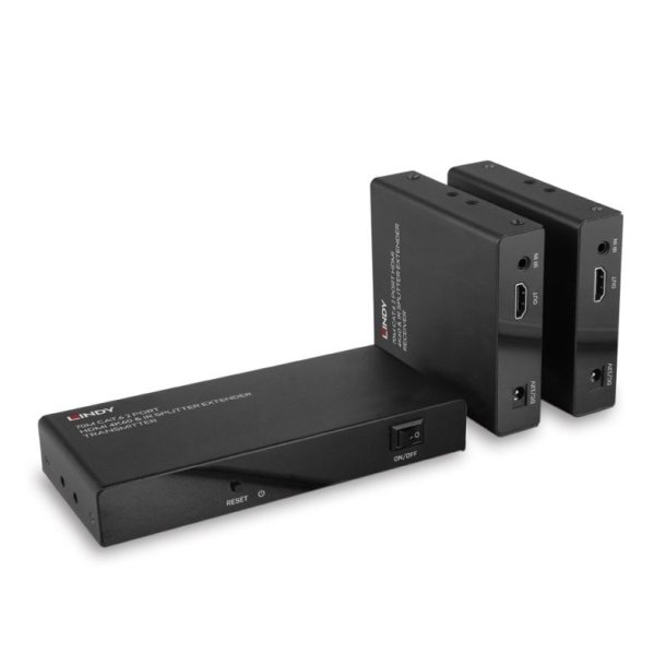 Lindy - 70m Cat.6 2 Port HDMI 4K60 &amp; IR Splitter Extender - AV transmitter &amp; receiver - 3840 x 2160 pixels - 70 m - GSV2