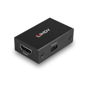Lindy - HDMI 8K60 Repeater - AV repeater - 48 Gbit/s - Metal - Black - CE, UKCA, FCC, RoHS, REACH & California Propositi