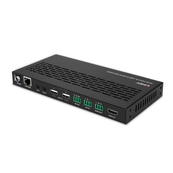 Lindy - 4K30 HDMI and USB over IP System - Decoder - AV receiver - 3840 x 2160 pixels - Cat6 - 100 m - 30 Hz - 20 - 60 k
