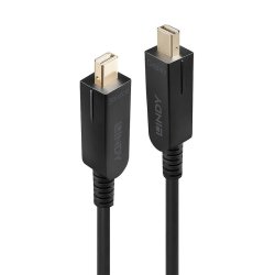 Lindy - 70m Fibre Optic Hybrid Mini DisplayPort 1.4 Cable with Detachable DP Connectors - Gold - 1.4 - 7680 x 4320 pixel