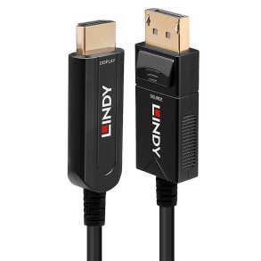 Lindy - 20m Fibre Optic Hybrid DisplayPort 1.2 to HDMI 18G Cable - Black - 0 - 40 &deg;C - -20 - 70 &deg;C - 0 - 75% - 0 - 95% -