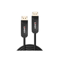 Lindy - 50m Fibre Optic Hybrid DP 2.0 UBHR10 Cable - Straight - Gold - 2.0 - 7680 x 4320 pixels - 3840 x 2160, 7680 x 43