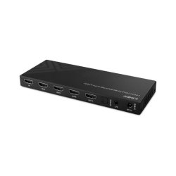 Lindy - 4 Port HDMI 8K60 Splitter with Audio - HDMI - 4x HDMI - 2.1 - 4 - 1 - 3.5 mm