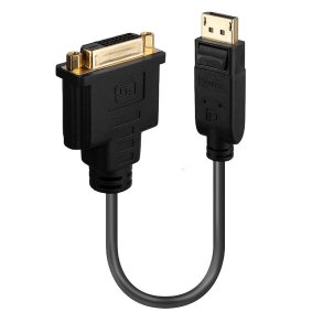 Lindy - DisplayPort 1.2 to DVI Converter - Gold - 0.15 m - DisplayPort - DVI-D - Male - Female
