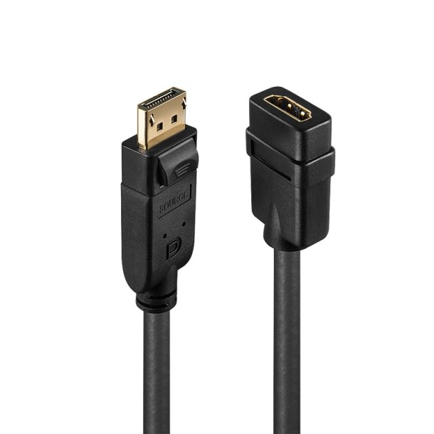 Lindy - DisplayPort 1.2 to HDMI 1.3 Converter - Straight - 0.15 m - DisplayPort - HDMI - Male - Female