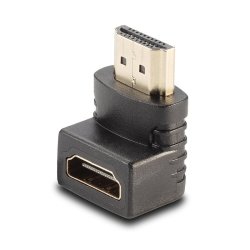 Lindy - HDMI Female to HDMI Male 90 Degree Right Angle Adapter - Down - HDMI - Male - Female - Gold - 19-Pin - A