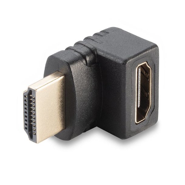 Lindy - HDMI Female to HDMI Male 90 Degree Right Angle Adapter - Up - HDMI - Male - Female - Gold - 19-Pin - A