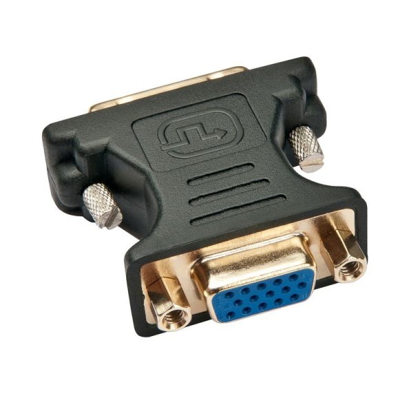 Lindy - DVI-A Male to VGA Female Adapter, Black - VGA - DVI-I - Female - Black, Gold