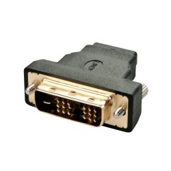 Lindy - HDMI Female to DVI-D Male Adapter - HDMI-A FM - DVI-D M - Male - Female - Black