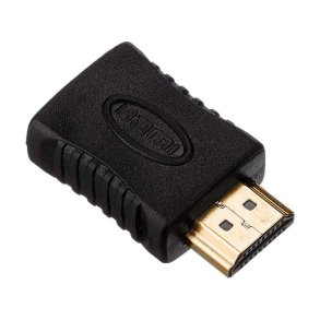 Lindy - HDMI CEC Less Adapter, Female to Male - HDMI Type A - Male - Female - Straight - Gold - Black