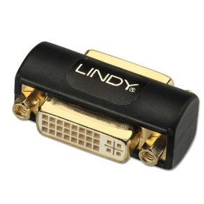 Lindy - Premium DVI Coupler, Female to Female - DVI - Female - Black
