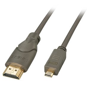 Lindy - 0.5m High Speed Micro HDMI to HDMI Cable - 0.5 m - HDMI Type A (Standard) - HDMI Type D (Micro) - Black - 10.2 G