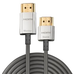 Lindy - 4.5m CROMO Slim High Speed HDMI Cable with Ethernet - 4.5 m - HDMI Type A (Standard) - Male - Straight - Black, 