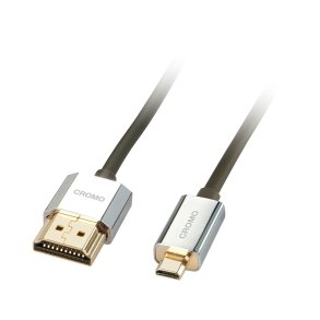 Lindy - 0.5m CROMO Slim High Speed HDMI to Micro HDMI Cable with Ethernet - 0.5 m - HDMI Type A (Standard) - HDMI Type D