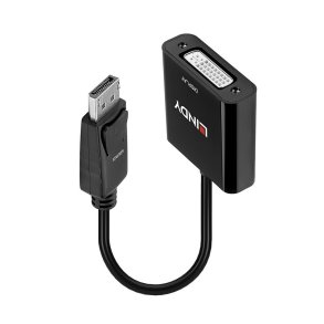 Lindy - DisplayPort 1.2 to DVI Active Converter - Black - Active video converter - 30 g - 170 mm - Mini DisplayPort, DVI