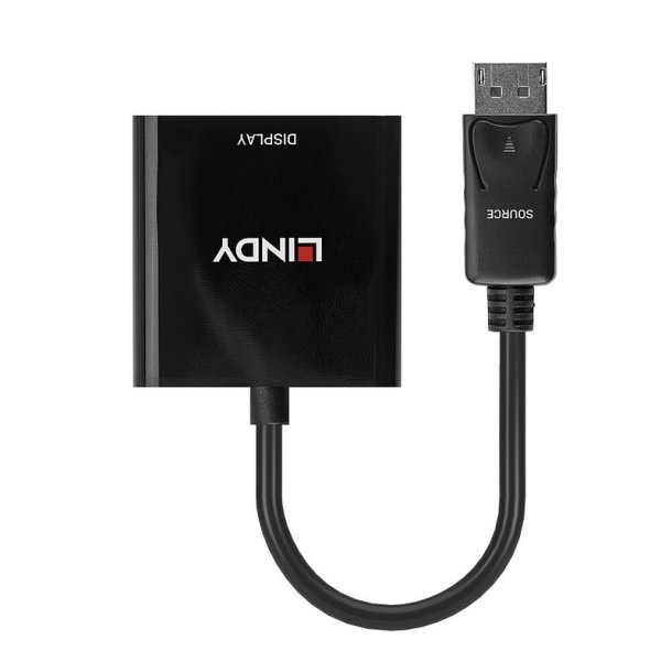 Lindy - DisplayPort 1.2 to DVI Active Converter - Black - Active video converter - 30 g - 170 mm - Mini DisplayPort, DVI