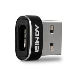 Lindy - USB 2.0 Low Profile Type A to C Adapter - USB Type-A - USB Type-C - Male - Female - Straight - 2.0