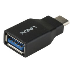 Lindy - USB 3.2 Type C to A Adapter - USB 3.1-C - USB 3.1-A - Male - Female - Nickel - Black