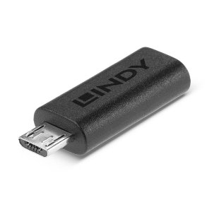 Lindy - USB 2.0 Type Micro-B to C Adapter - USB Type C - USB Type Micro-B - Female - Male - Straight - Nickel/Gold