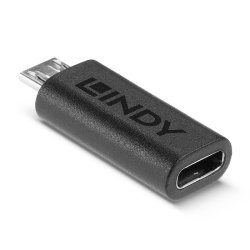 Lindy - USB 2.0 Type Micro-B to C Adapter - USB Type C - USB Type Micro-B - Female - Male - Straight - Nickel/Gold